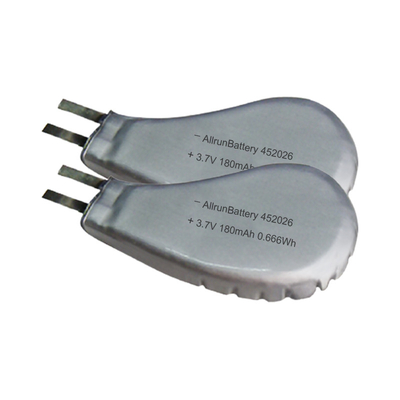 452026 3.7 V 180mAh Pin LiPo Pin Li-Po có thể sạc lại tùy chỉnh Có thể đeo được