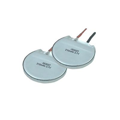 Pin LiPo tròn an toàn mạnh mẽ tùy chỉnh 3.7V 210mAh cho bàn chải đánh răng điện