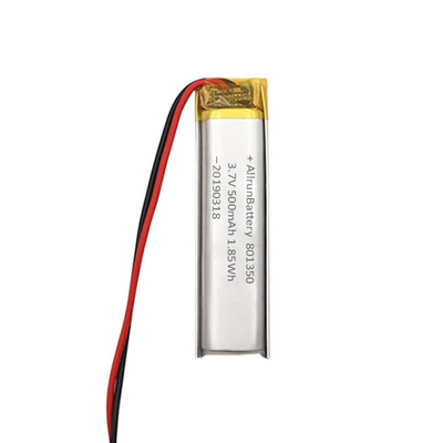 Pin Li-ion tùy chỉnh 3.7V 500mAh 801350 siêu hẹp cho bút đọc