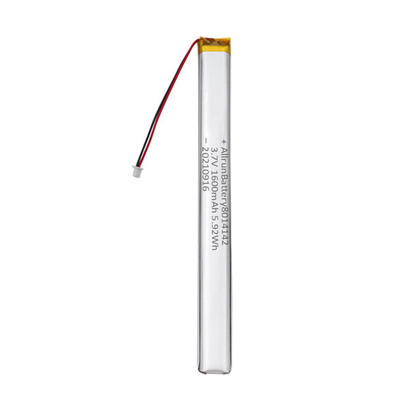 Pin LiPo tùy chỉnh 3.7V 1600mAh an toàn Pin Li-Polymer siêu hẹp cho máy ghi âm