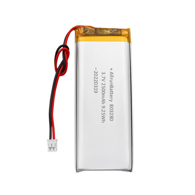 Pin hình chữ nhật tùy chỉnh có thể sạc lại Pin LiPo 3.7 V 2500mAh