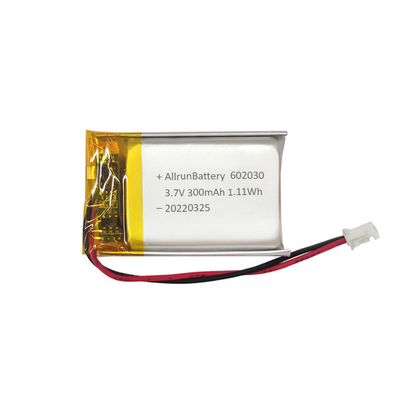 Pin Lithium Polymer hình chữ nhật nhẹ 602030 Pin LiPo 3.7V 300mAh