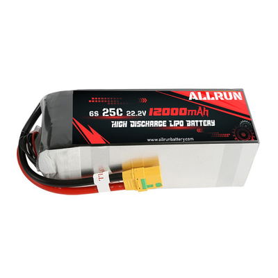 RC 25C 6S Pin LiPo 12000mAh Bộ pin tốc độ cao 22,2V