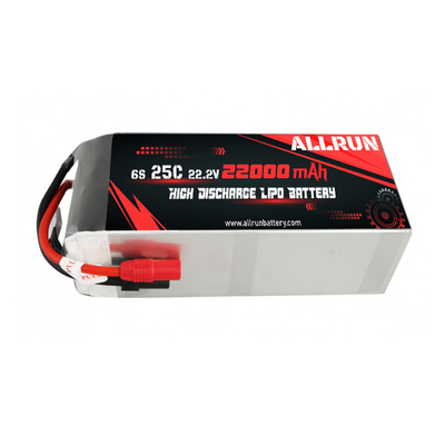 Pin LiPo 25C 6S 22000mAh Bộ pin LiPo tốc độ cao 22,2V
