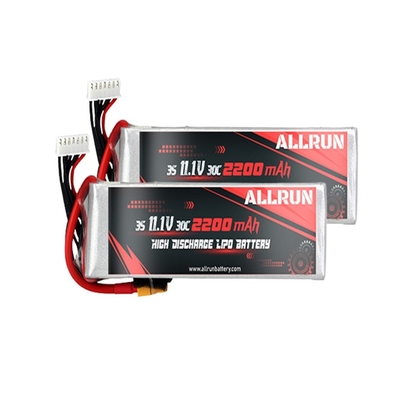 Pin LiPo xả cao 3S1P 30C 11.1V 2200mAh cho máy bay RC