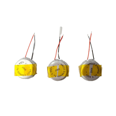 Nút gói pin Li-Polymer có thể sạc lại 1C Ưu đãi pin LiPo 3.7V 60mAh