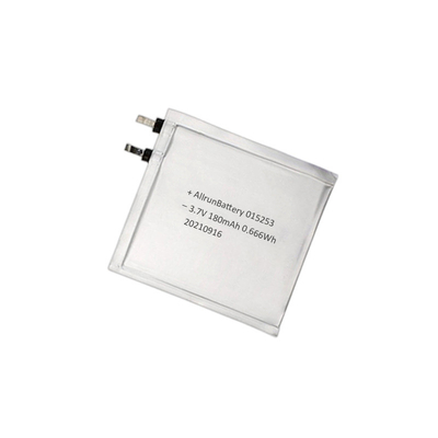 Pin LiPo siêu mỏng 1mm 3.7V 180mAh 015253 cho miếng đệm đầu gối thông minh