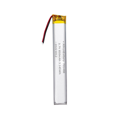 Bộ pin Lipo siêu hẹp tùy chỉnh 3.7V 850mAh 701488 dành cho thiết bị y tế cầm tay