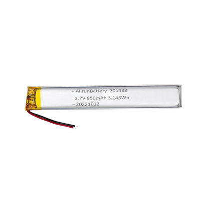 Bộ pin Lipo siêu hẹp tùy chỉnh 3.7V 850mAh 701488 dành cho thiết bị y tế cầm tay