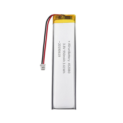Điện tử đeo được Pin LiPo siêu hẹp 3.8V 950mAh 452080