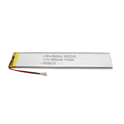 Pin LiPo tùy chỉnh 1900mAh 3.7 V Siêu hẹp có thể sạc lại Độ tin cậy cao