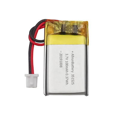 Pin LiPo Mini 0.37Wh 3.7V 100mAh Có thể sạc lại Tùy chỉnh 351523