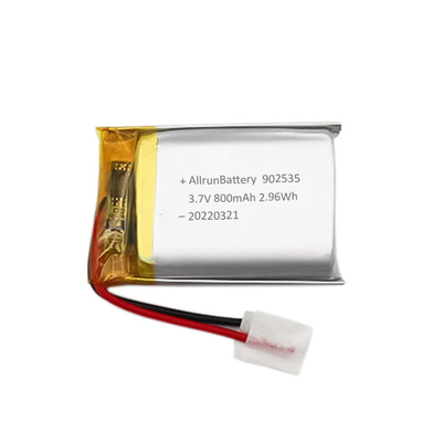 Pin LiPo nhẹ có thể sạc lại 800mAh 3.7V 902535 cho các thiết bị y tế