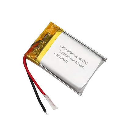 Pin LiPo nhẹ có thể sạc lại 800mAh 3.7V 902535 cho các thiết bị y tế