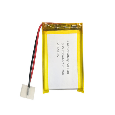 Hình chữ nhật nhẹ Pin sạc Li Polymer 3.7V 750mAh Pin LiPo