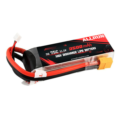 3S 3500mAh 11.1 V Bộ pin LiPo xả cao Pin 75C Li Polymer