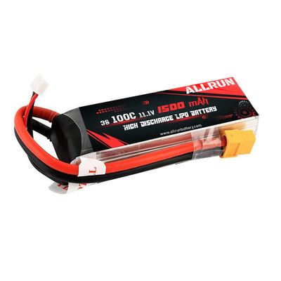 Bộ pin LiPo xả cao có thể sạc lại 100C 1500mAh 3S 11.1V