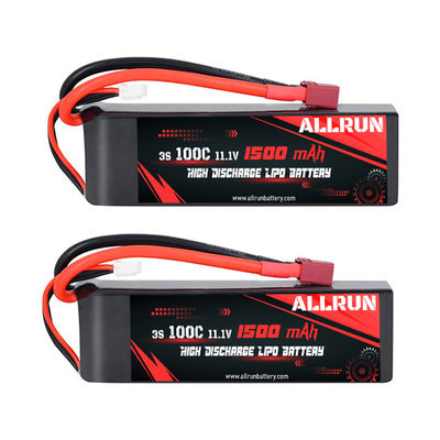 Bộ pin LiPo xả cao có thể sạc lại 100C 1500mAh 3S 11.1V