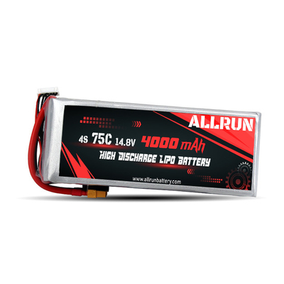 Pin LiPo 75C 4000mAh 4S Bộ pin LiPo tốc độ C cao 14,8V
