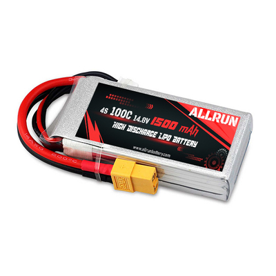 Pin LiPo 14,8V 4S 1500mAh Bộ pin LiPo tốc độ C cao 100C