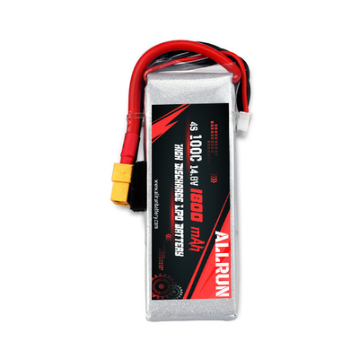 Pin LiPo 100C 1800mAh 4S có thể sạc lại Bộ pin LiPo 14.8V tốc độ C cao
