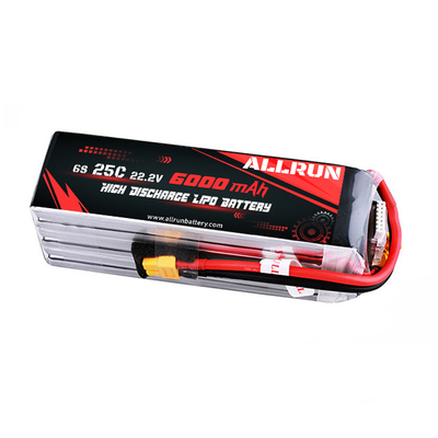 Pin Lithium y tế 22.2V 25C Pin LiPo 6S 6000mAh tốc độ C cao
