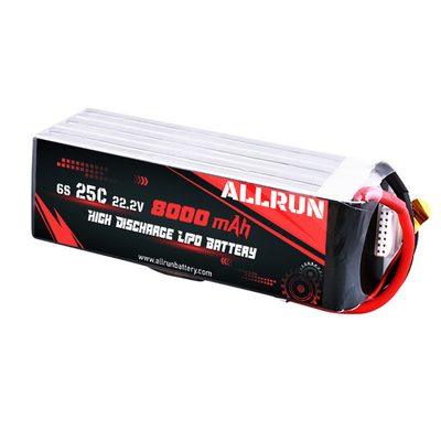 Pin LiPo 25C 6S 8000mAh Bộ pin LiPo 22.2V tốc độ C cao