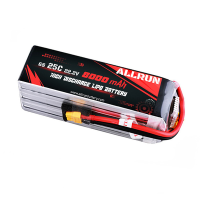 Pin LiPo 25C 6S 8000mAh Bộ pin LiPo 22.2V tốc độ C cao