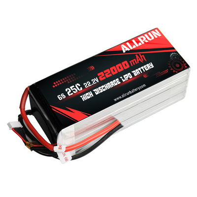 Pin LiPo 25C 6S 22000mAh Bộ pin LiPo tốc độ cao 22,2V