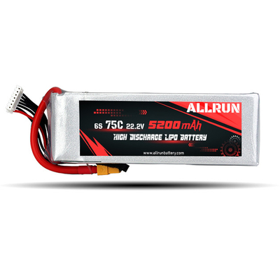 9048155 75C 22.2V 6S Bộ pin LiPo xả cao 5200mAh