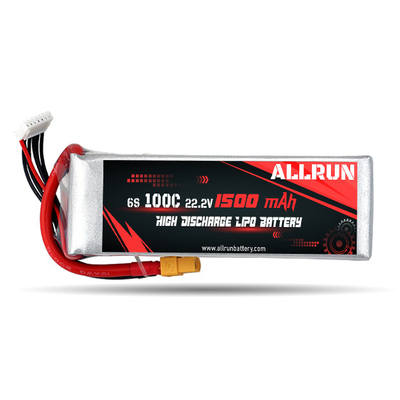 Bộ pin LiPo xả cao tốc độ C 100C 1500mAh 6S 22.2V