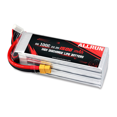 Bộ pin LiPo xả cao tốc độ C 100C 1500mAh 6S 22.2V