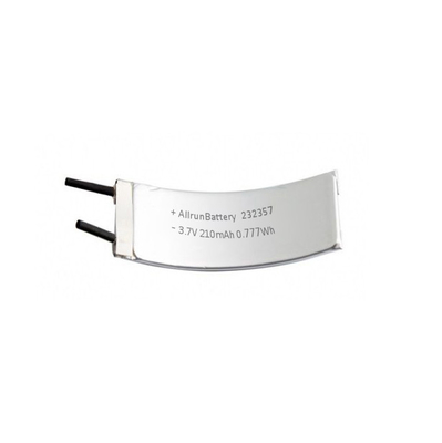 Pin sạc 1C 3.7 V LiPo Pin Lithium Polymer cong 210mAh