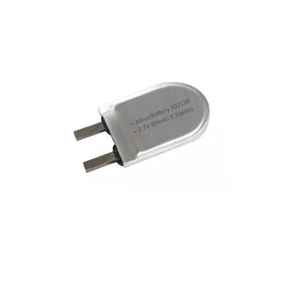 302128 3.7 V 80mAh Pin LiPo U Shape Pin Lithium Polymer tùy chỉnh 1C