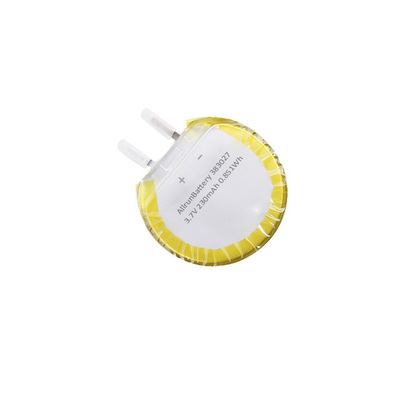 Pin LiPo tròn tùy chỉnh Cell 3.7V 230mAh 383027 với hình dạng độc đáo