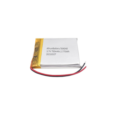 Pin LiPo nhẹ 3.7 V Bộ pin LiPo vuông có thể sạc lại 750mAh