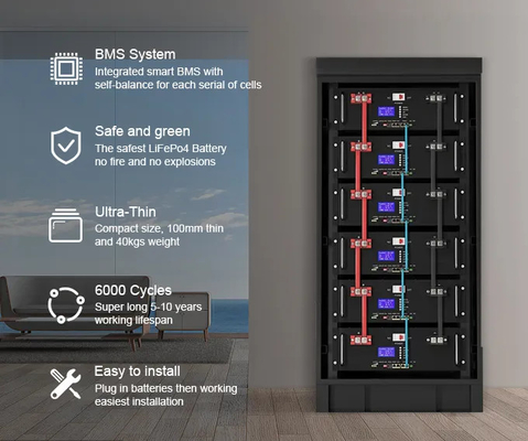 Bộ pin lưu trữ năng lượng 48v 200ah Giá đỡ pin Lifepo4 cho hệ thống năng lượng mặt trời
